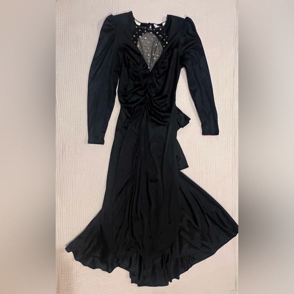 Vintage 80’s Lerners Black Cocktail Dress - Picture 1 of 15